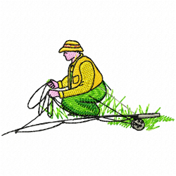 Fishing Embroidery Design 5 Fishing Embroidery Design 5